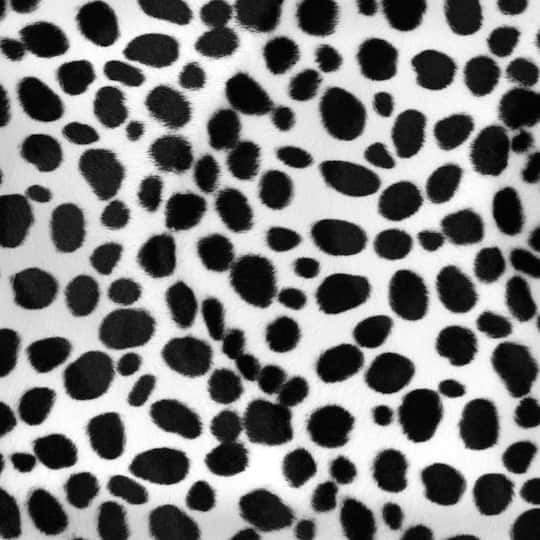 White Dalmatian Velboa Faux Fur